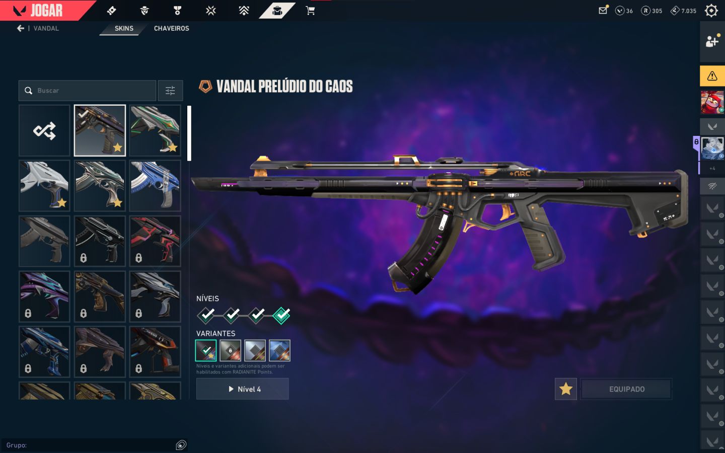 CONTA VALORANT ELO GOLD - NÍVEL 231