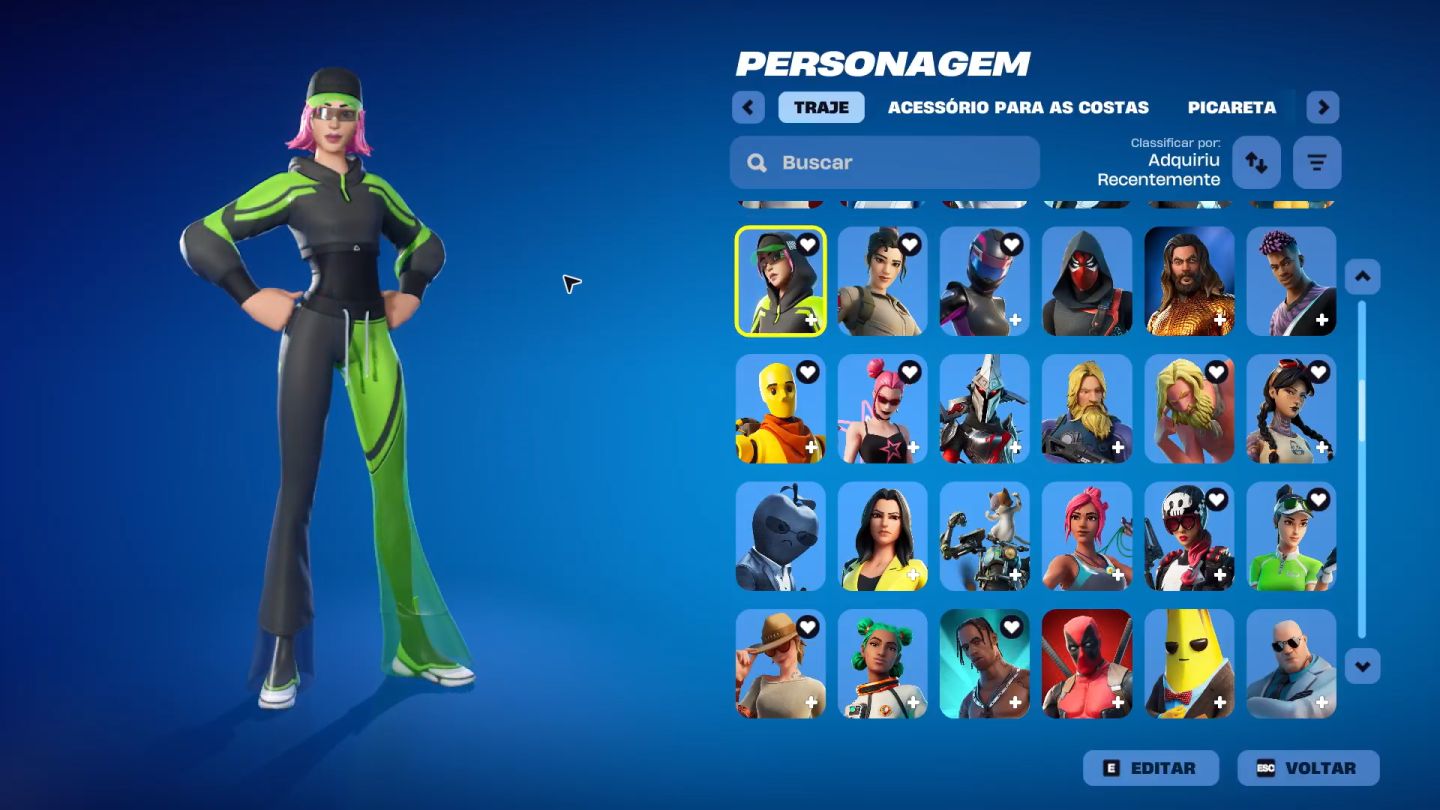 CONTA FORTNITE COM SALVE O MUNDO, TRAVIS , GLOW ETC
