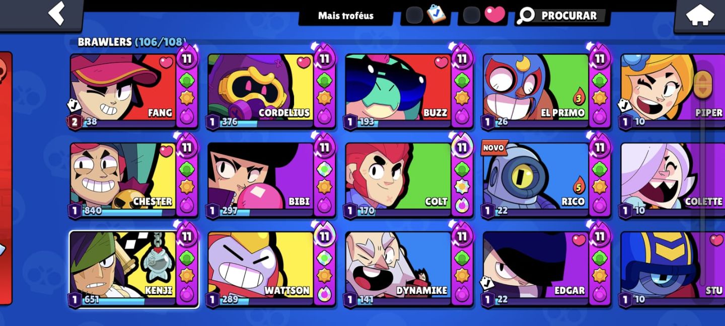 COMBO Conta de Brawl Stars e Clash Royale (43k de troféus) e (8k de troféus)