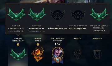 Conta de LOL Esmeralda 4