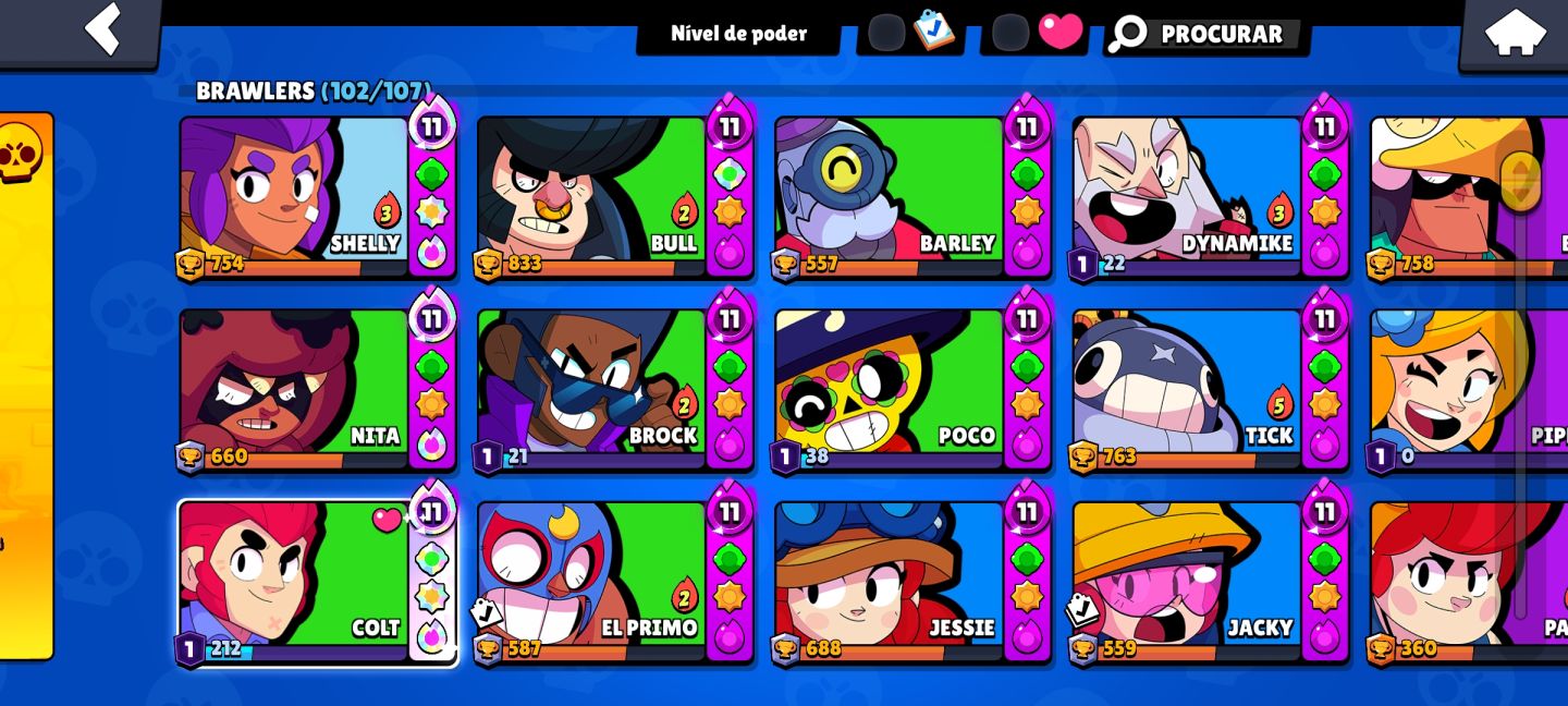 BRAWL STARS 43K | 102 BRAWLERS | 15 PRESTÍGIOS | P11 | BUZZ GODZILLA