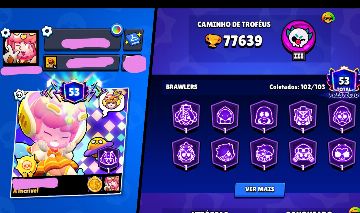 CONTA BRAWL STARS VETERANA - 77K DE TROFÉUS & 102 BRAWLERS