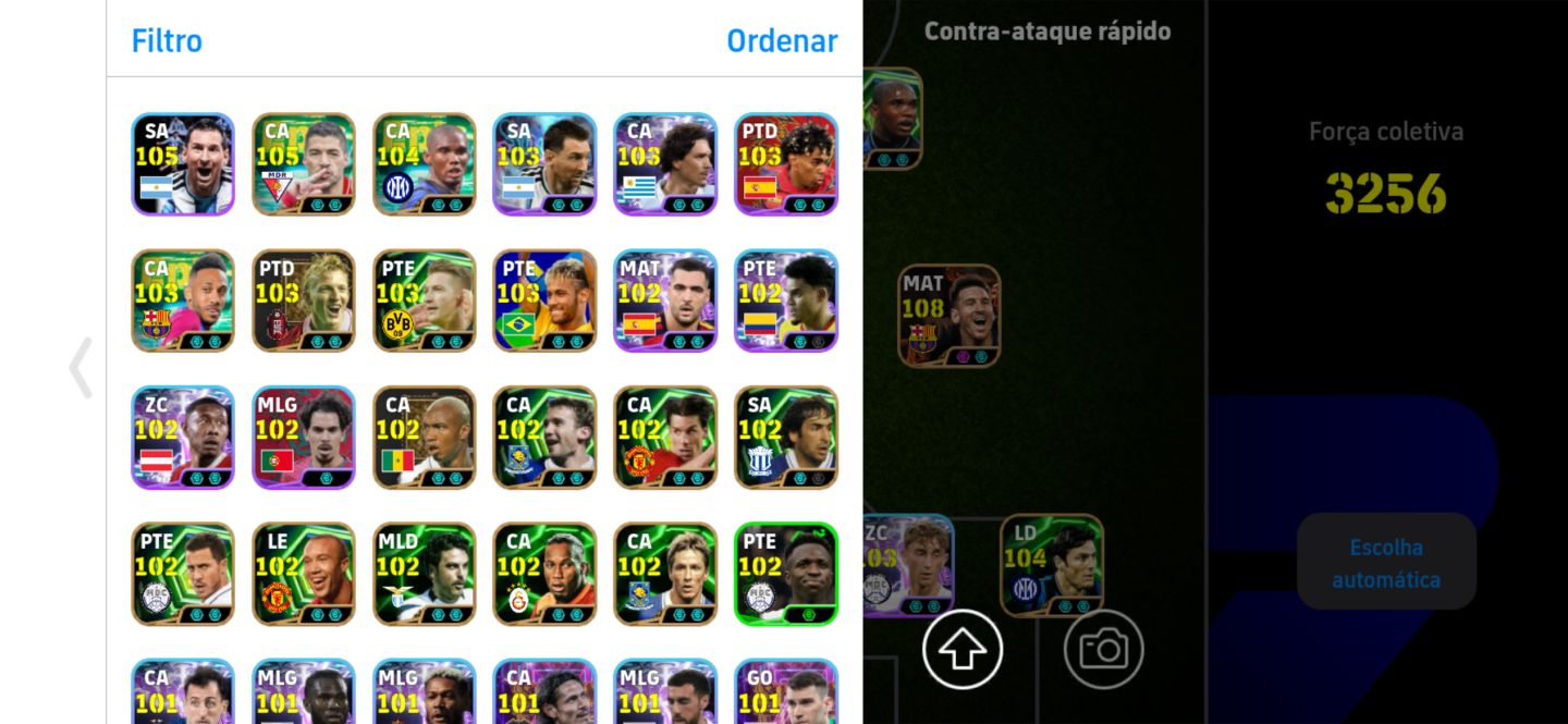 CONTA TOP DE EFOOTBALL, NO PRECINHO TOP COM VÁRIOS JOGADORES