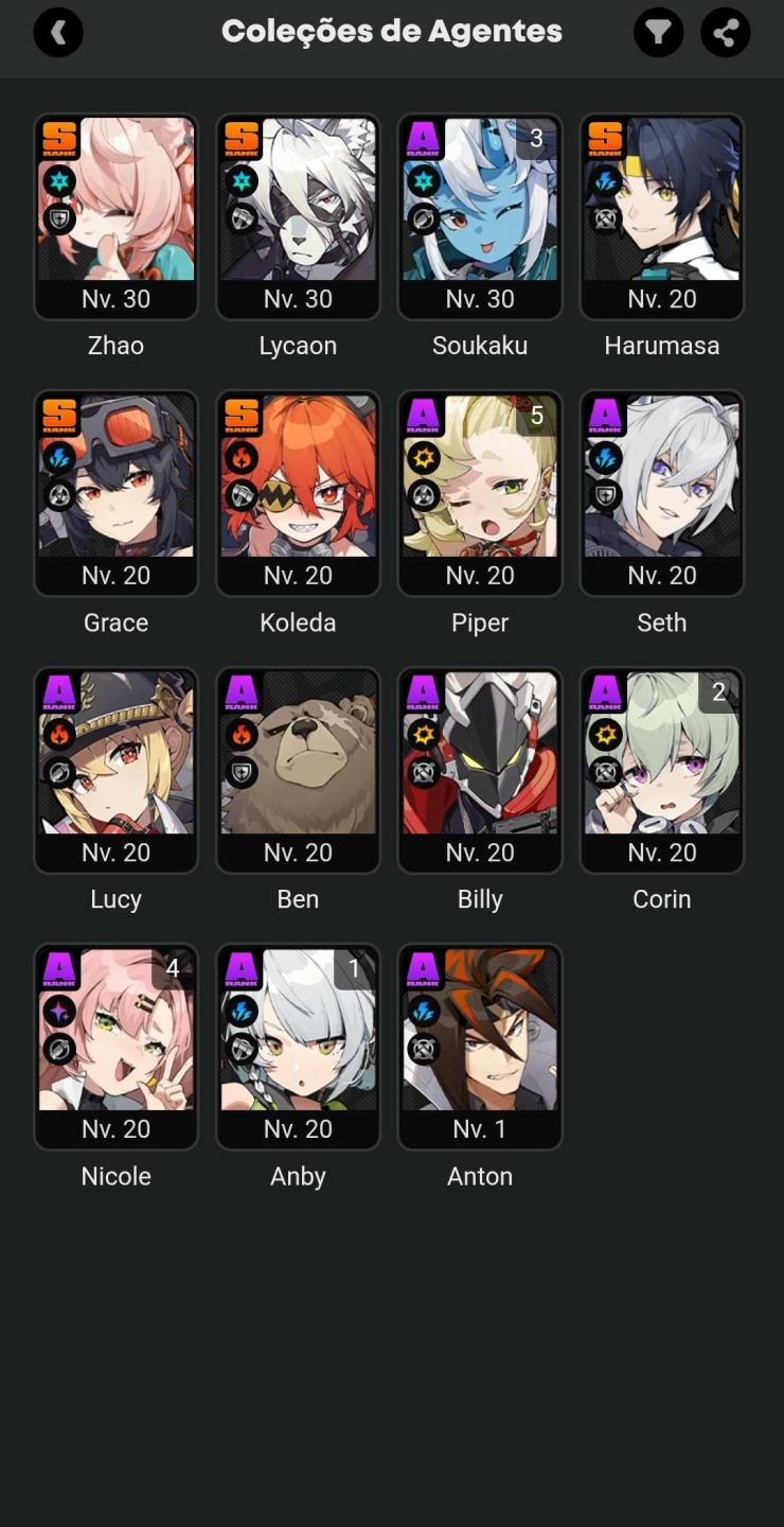CONTA HOYO ZZZ, Honkai & GENSHIN AR 57, T5: 17 (Raiden, Mavuika, Furina, ...)