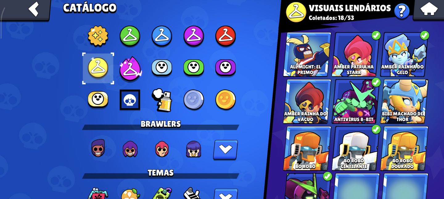 Conta Brawl Stars - 2020 | 52.532 Troféus | 104 Brawlers | 576 Skins
