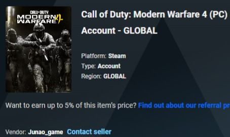 Call of Duty: Modern Warfare 4 (PC) Conta de Steam
