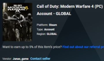 Call of Duty: Modern Warfare 4 (PC) Conta de Steam
