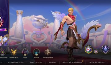 Conta wild Rift com skin várus cupido imortal