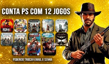 CONTA PS4/PS5 COM Red Dead Redemption 2 + 12 JOGOS BARATO!
