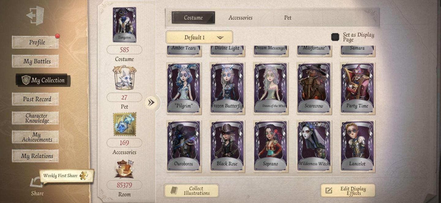 Conta identity V antiga,várias skins s e a + candy girl