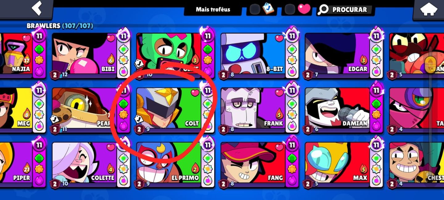 CONTA DE BRAWL STARS DE 2019 MAX E SKINS RARAS!!