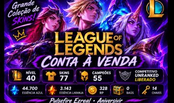 Conta LoL Lv. 40 | 77 Skins | Ezreal Ultimate | 55 Campeões