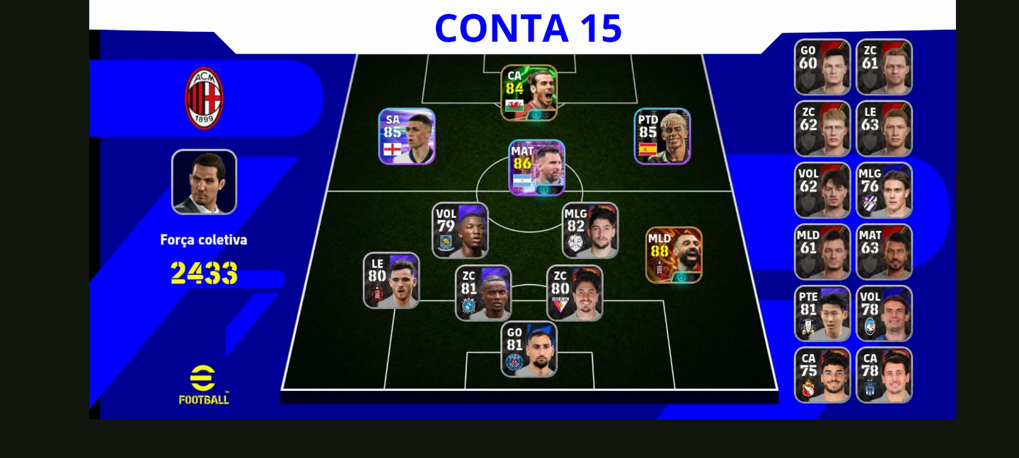 Contas Efootball Iniciais com Épicos/big Times Garantidos! Vol. 08