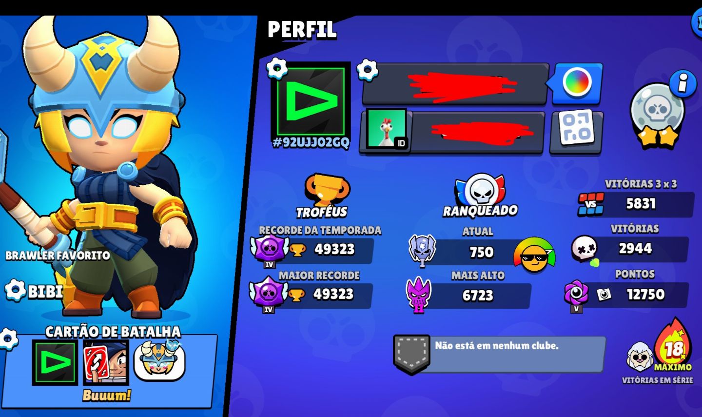 CONTA GEMADA DE BRAWL STARS COM 50K