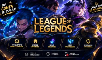 (MELHOR PREÇO) CONTAS DE LEAGUE OF LEGENDS COM SKIN