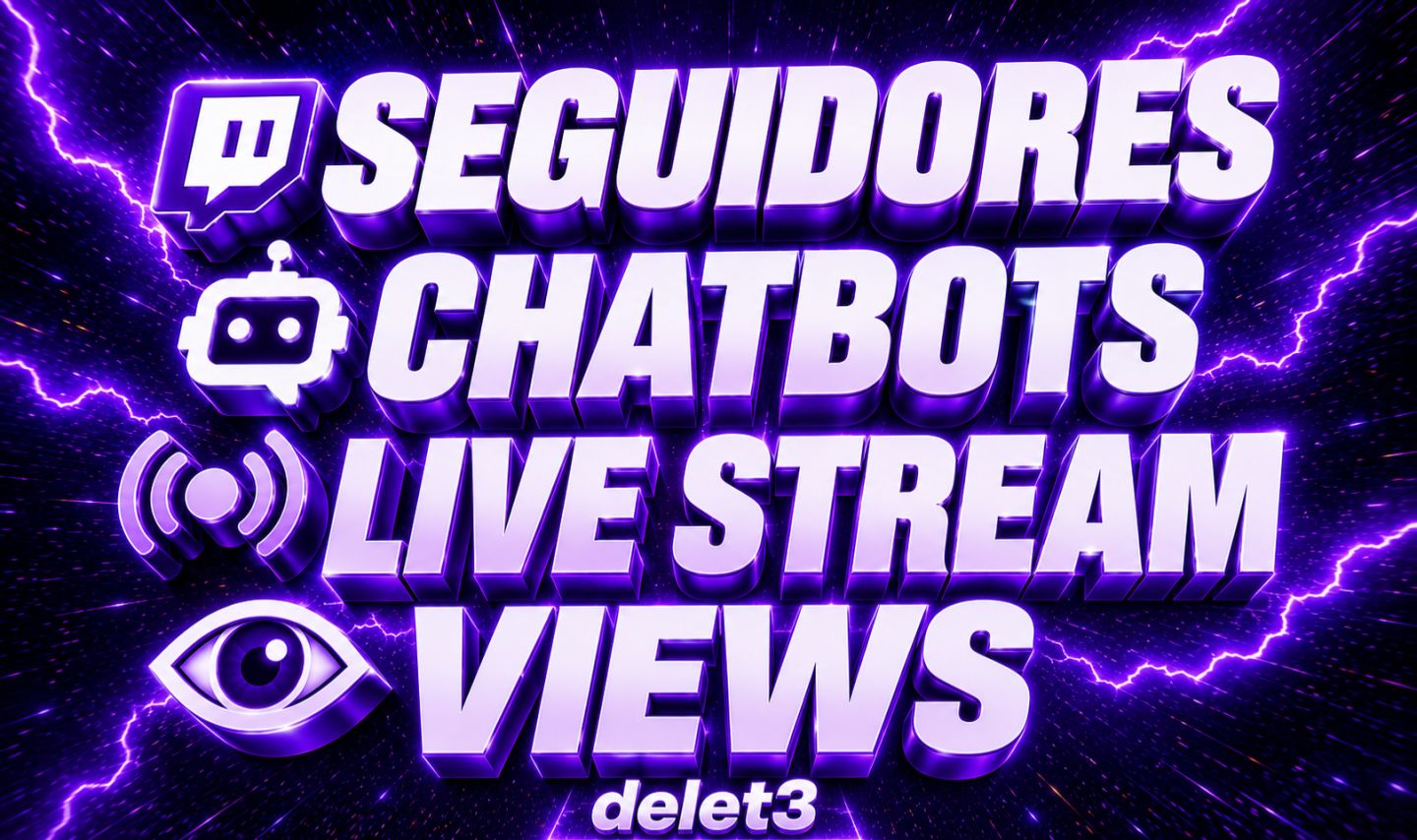 Seguidores para Twitch | Chatbots | Views stream | Sem Quedas