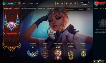 Conta lol challenger (desafiante) com ícone e emote challenger.