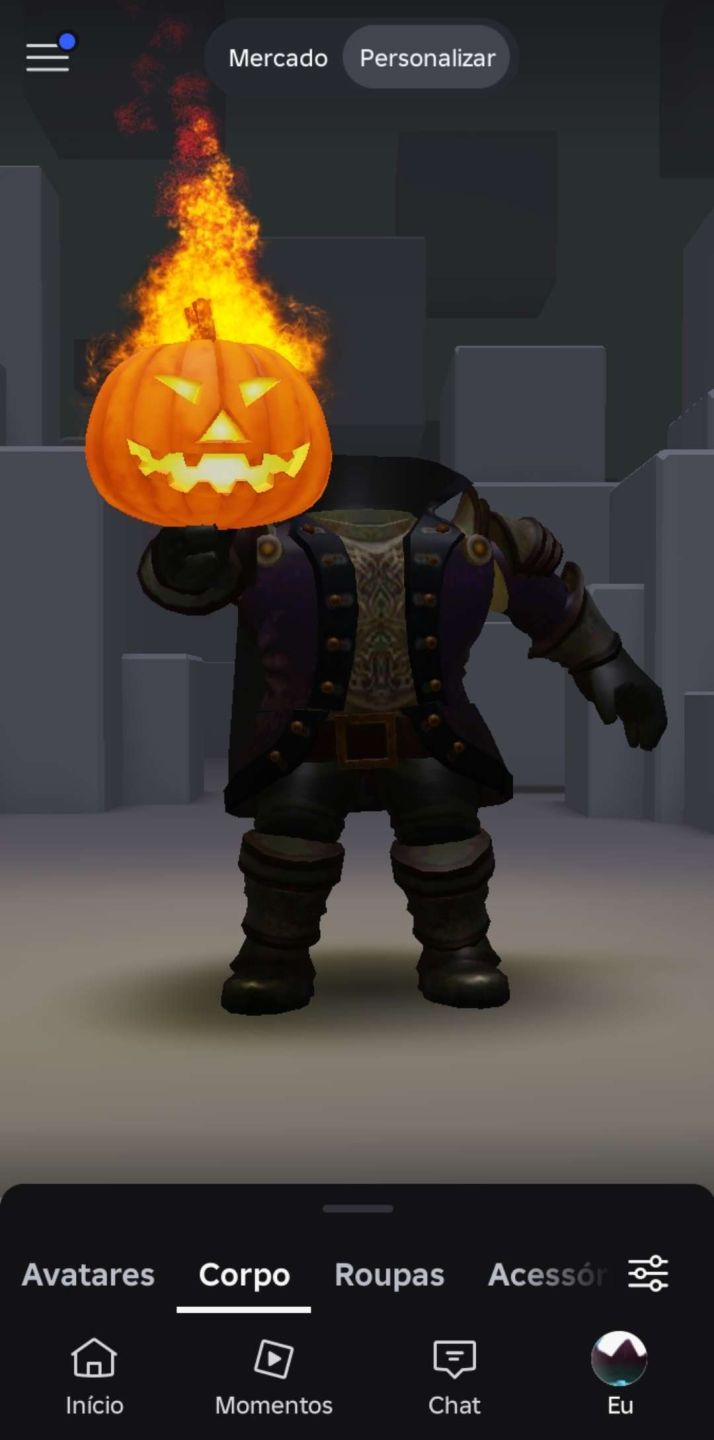 Conta com Headless, Korblox, Dominó crown, ghop