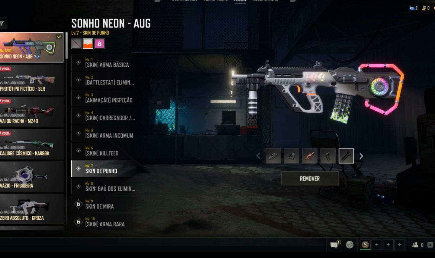 CONTA PUBG AUG NEON LEVEL 8 + CHROMA LARANJA , Glasya + Eve