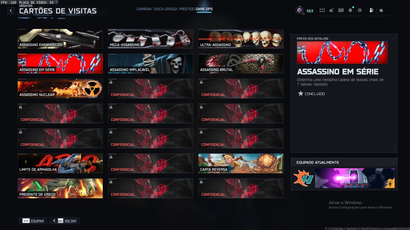 CONTA CALL OF DUTY PREMIUM | PRESTÍGIO MESTRE 600+ |