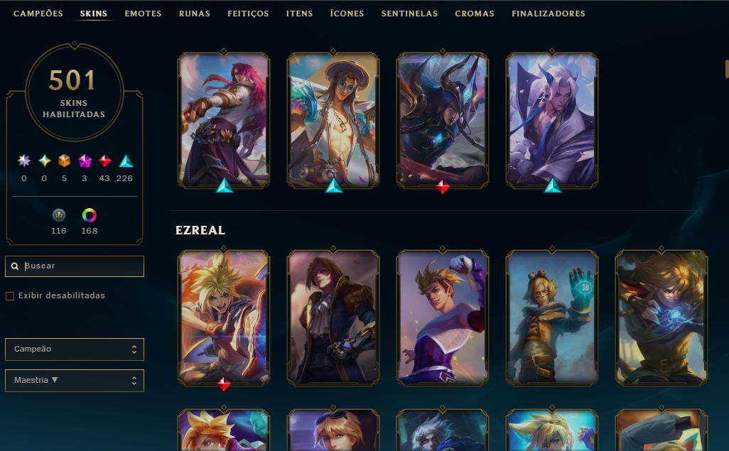 Conta de lol RARA nvl945 com 507 skins FULL ACESSO (SKIN RIVEN 2012)