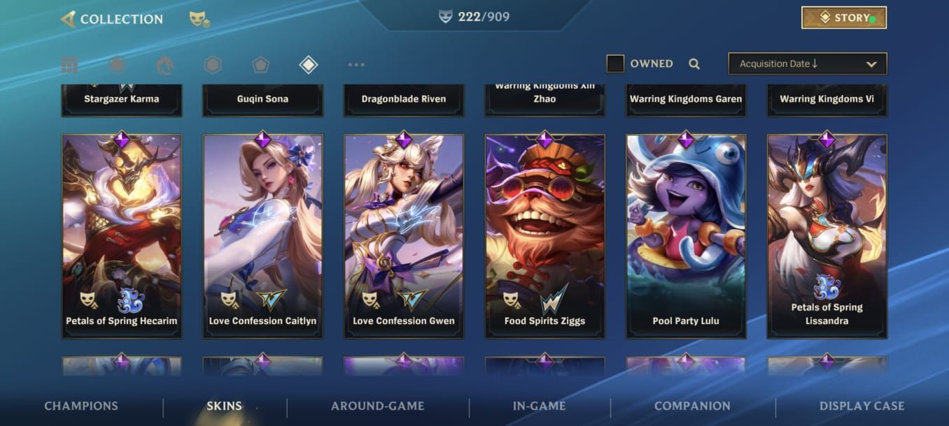 CONTA WILD RIFT | 222 SKINS | EX-DESAFIANTE