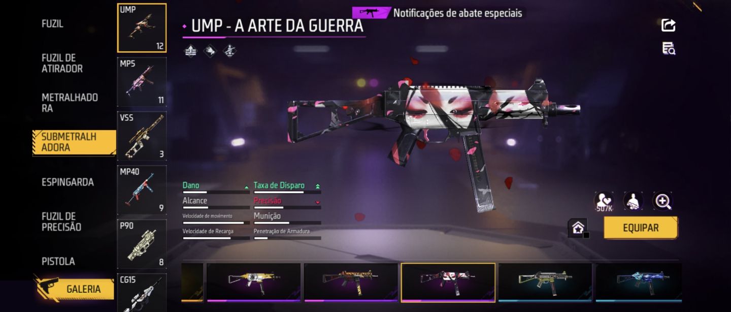 CONTA FREE FIRE RARA! MUITAS ARMAS COM VELOCIDADE +2 PARA APOSTADO!!