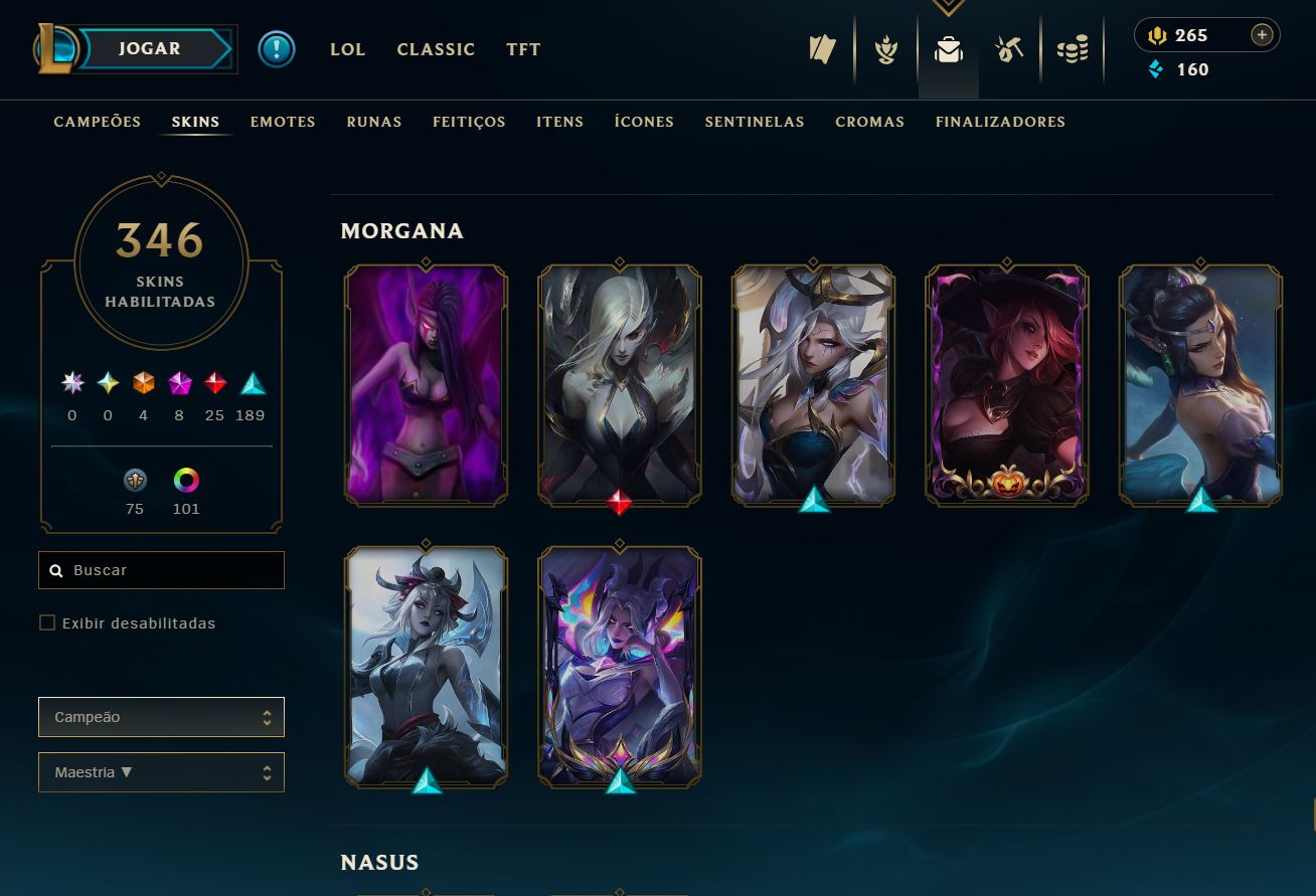 Conta Lol Feminina Desde 2014, Main Sup e Adc, Skins Fofas, valor negociável