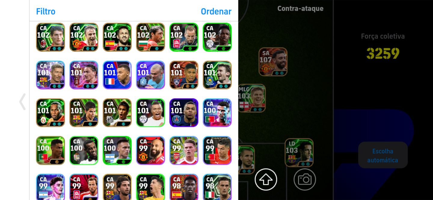 CONTA EFOOTBALL COM MESSI RARO.