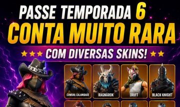 CONTA FORTNITE RARA PASSE TEMPORADA 6