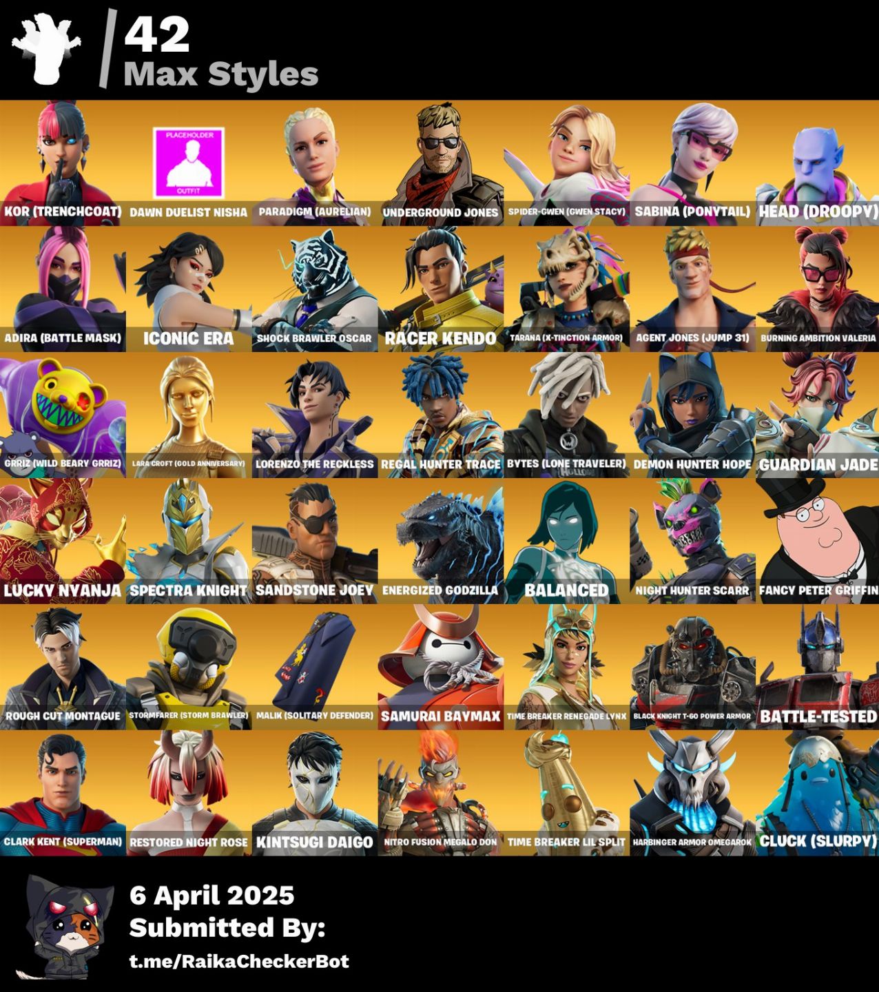 CONTA FORTNITE FULL TRYHARD com DUMMY SUPREME, RAVENA, LARA CROFT e 98 SKINS!