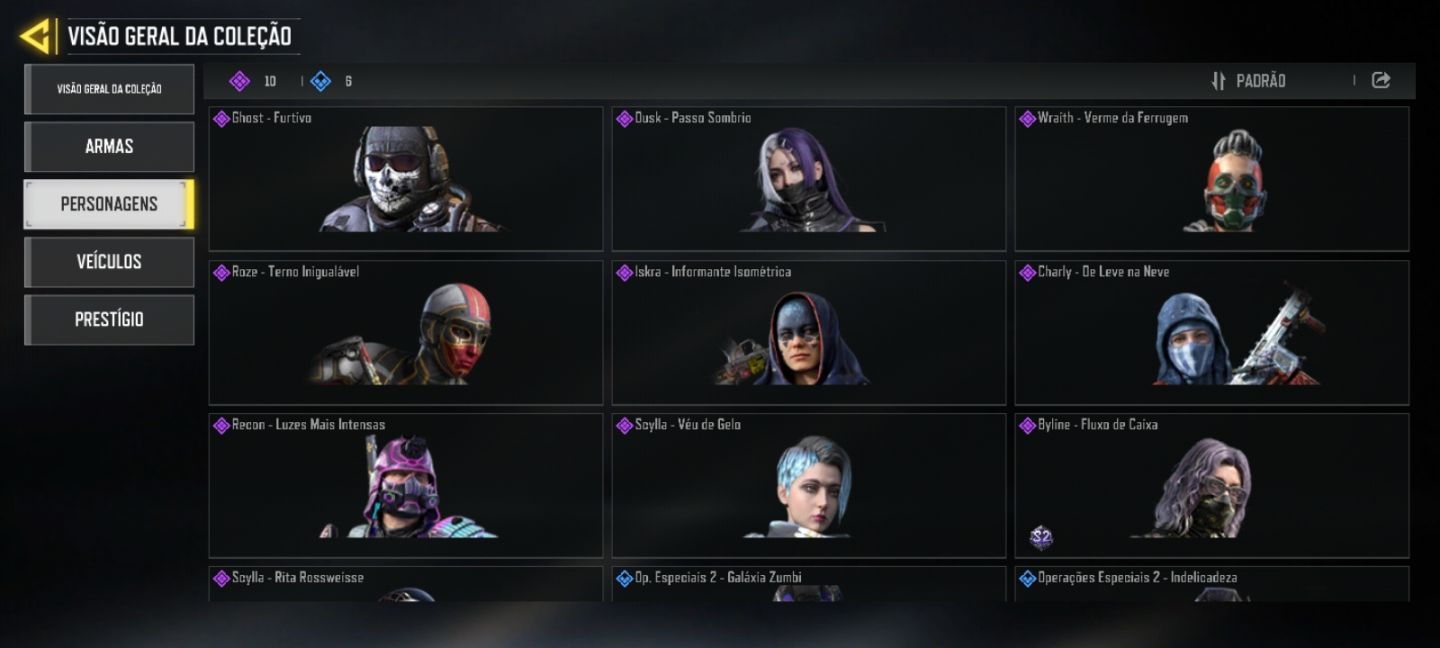 CONTA COD LVL 66 | 1 LENDÁRIA | 20 CP | BR LENDÁRIO | CARTÃO RENOMEAR NICK