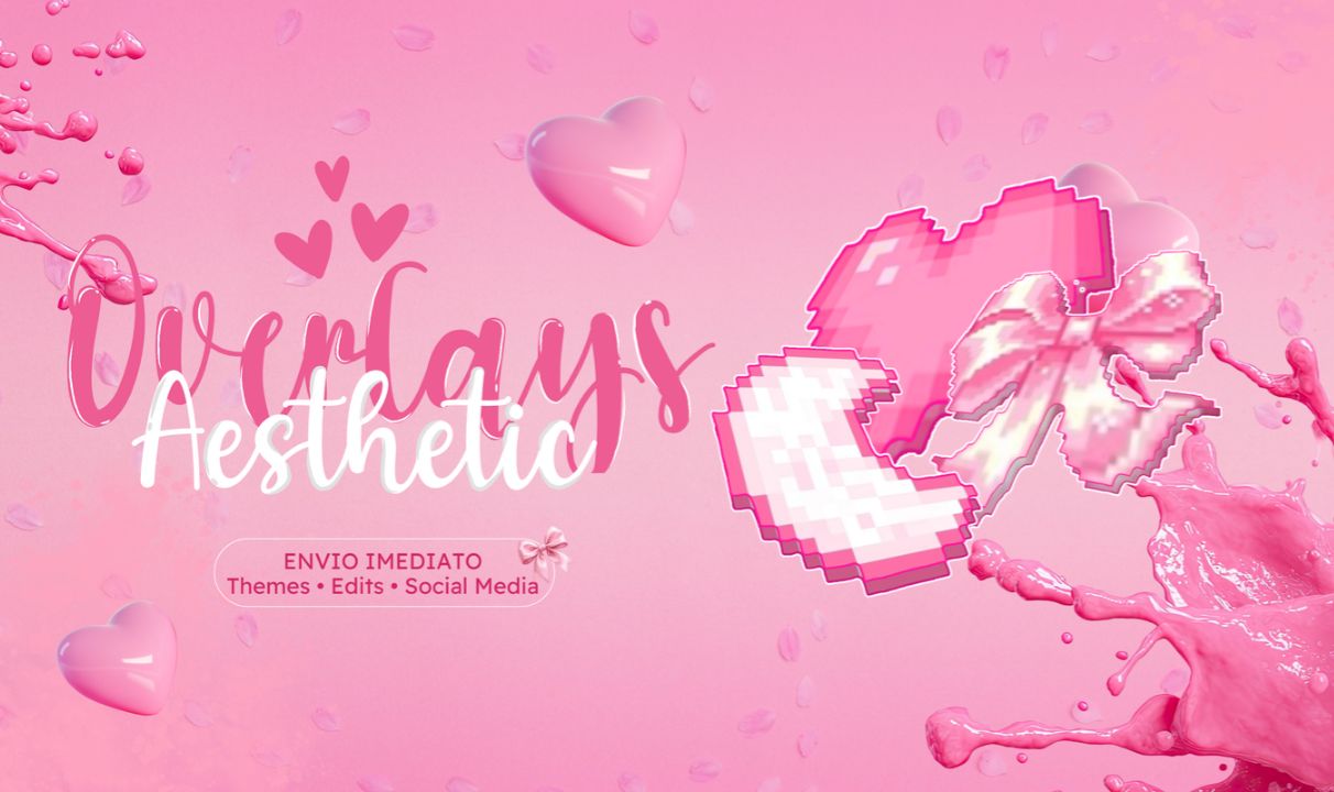 PACK 200+ Overlays Aesthetic Themes, Edição e Redes Sociais (ENVIO AUTOMÁTICO)