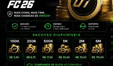COINS FC 26, 5 REAIS A CADA 100K O MAIS BARATO DA GGMAX! (XBOX E PS)