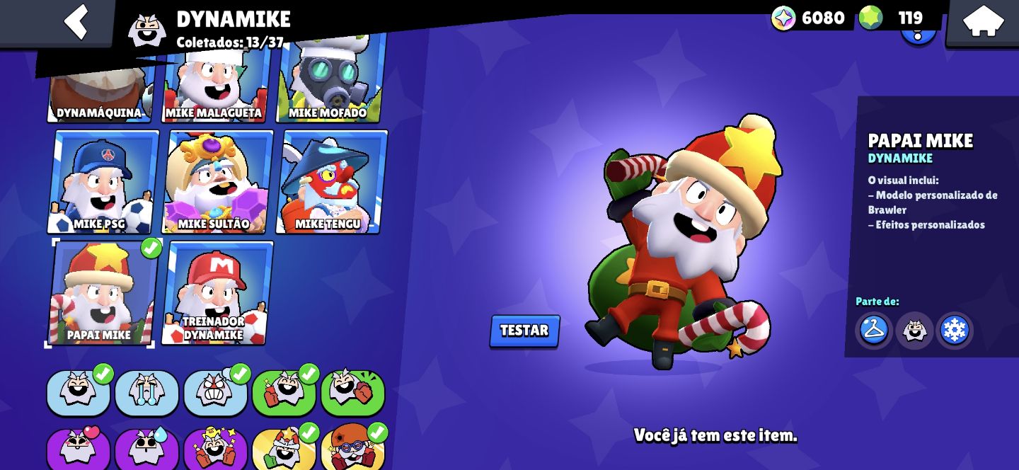 Conta de brawl stars com 28k de troféus e muitas skins raras.
