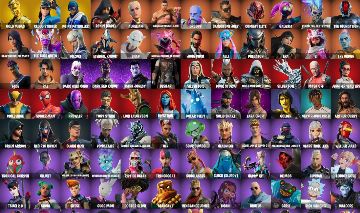 CONTA FORTNITE COM 125 SKINS GOLD MIDAS/CLOUD STRIKER/POINT PATROLLER/LARA CROFT