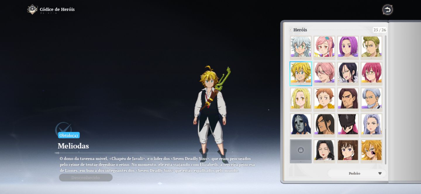 Conta the seven deadly sins origin lvl 48