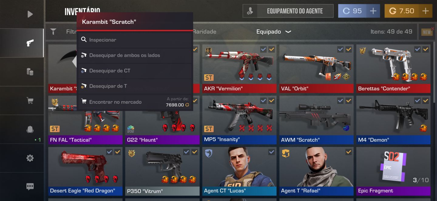 Conta de Standoff mais de 15k em gold