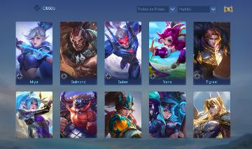 Conta Mobile legends nível médio cheia de heróis