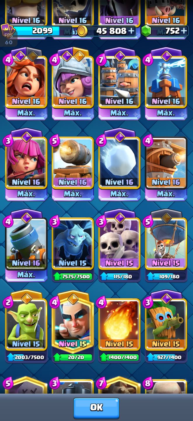 CONTA DE CLASH ROYALE GEMADA