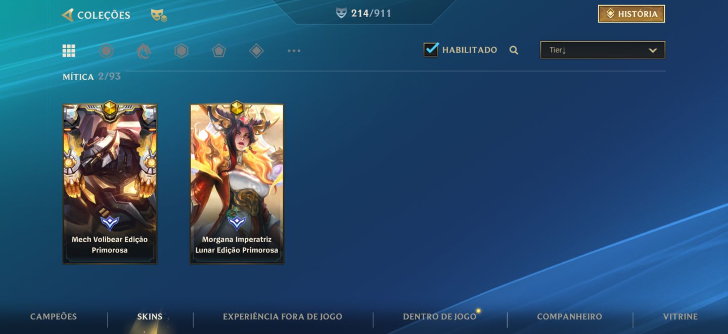 Conta Wild rift com 214 skin jinx super vilã todas forma e master yi turbo neon