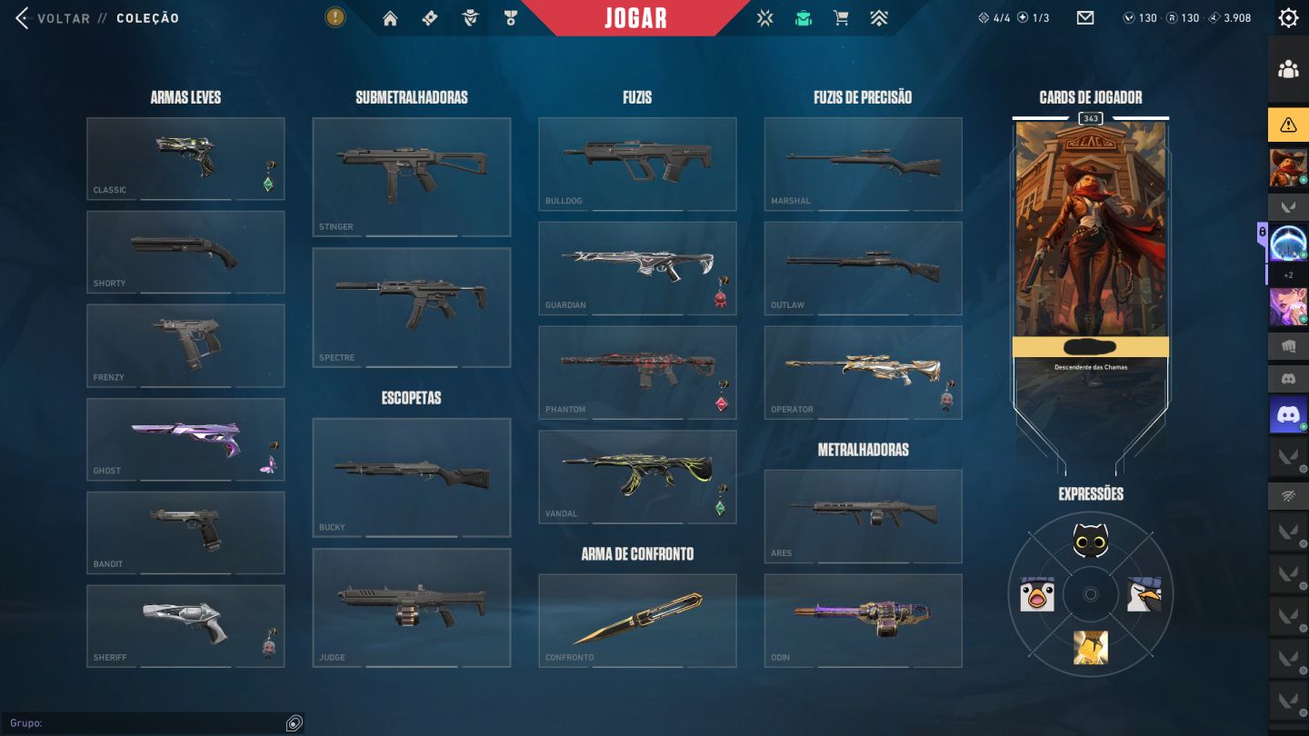 Conta Valorant Beta Ativa (+29 Skins, fora passe)
