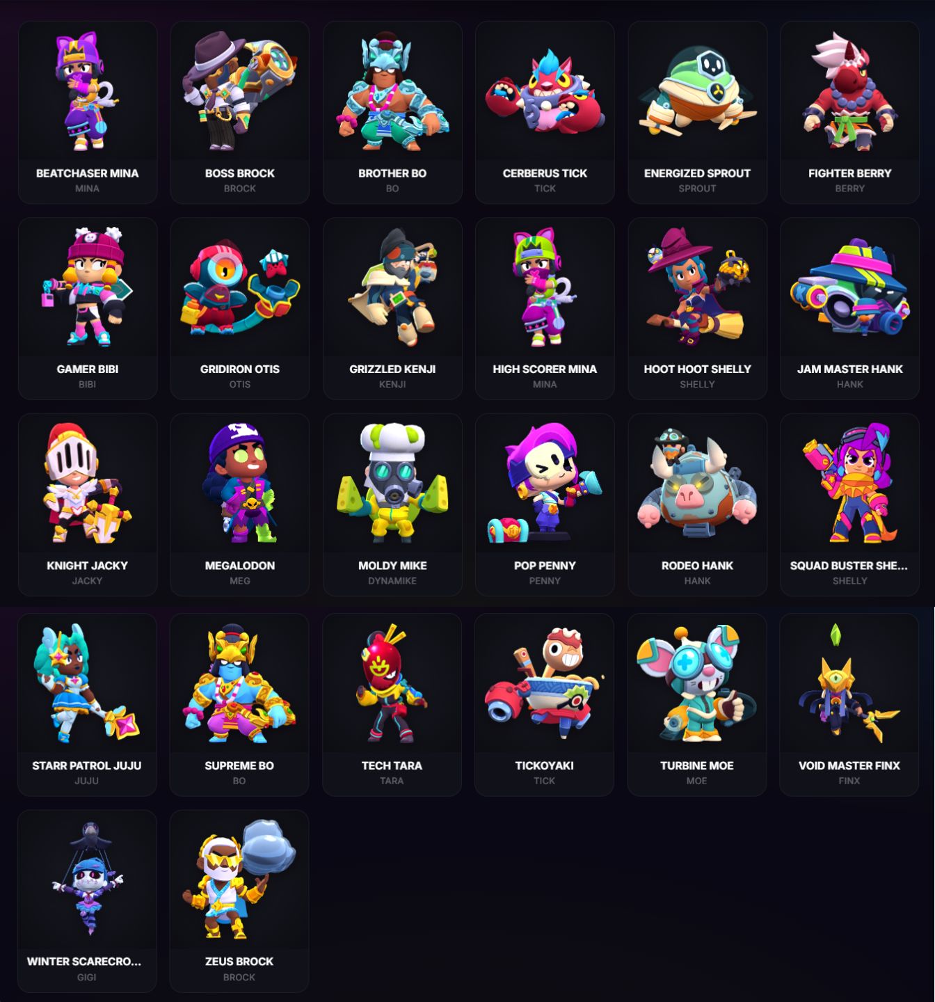 CONTA BRAWL STARS OG | 72K TROFÉUS | LENDÁRIO I BEST | 107 BRAWLERS (49 P11) | M