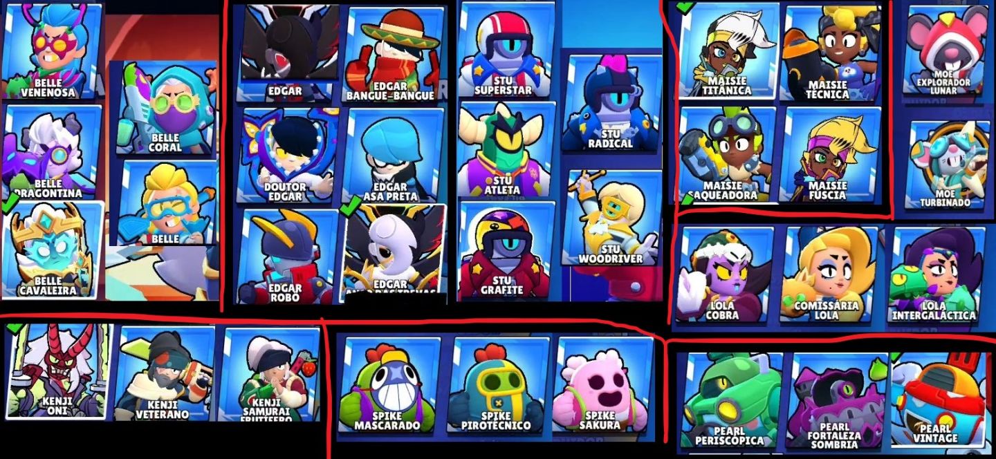 Conta Brawl Stars bem upada, Full Acesso 330+ Skins 106 Brawlers