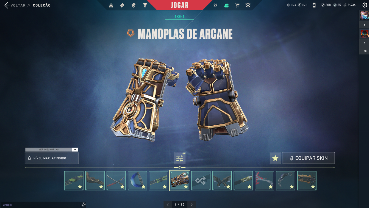 Conta de Valorant, investido R$6050,30 em skins