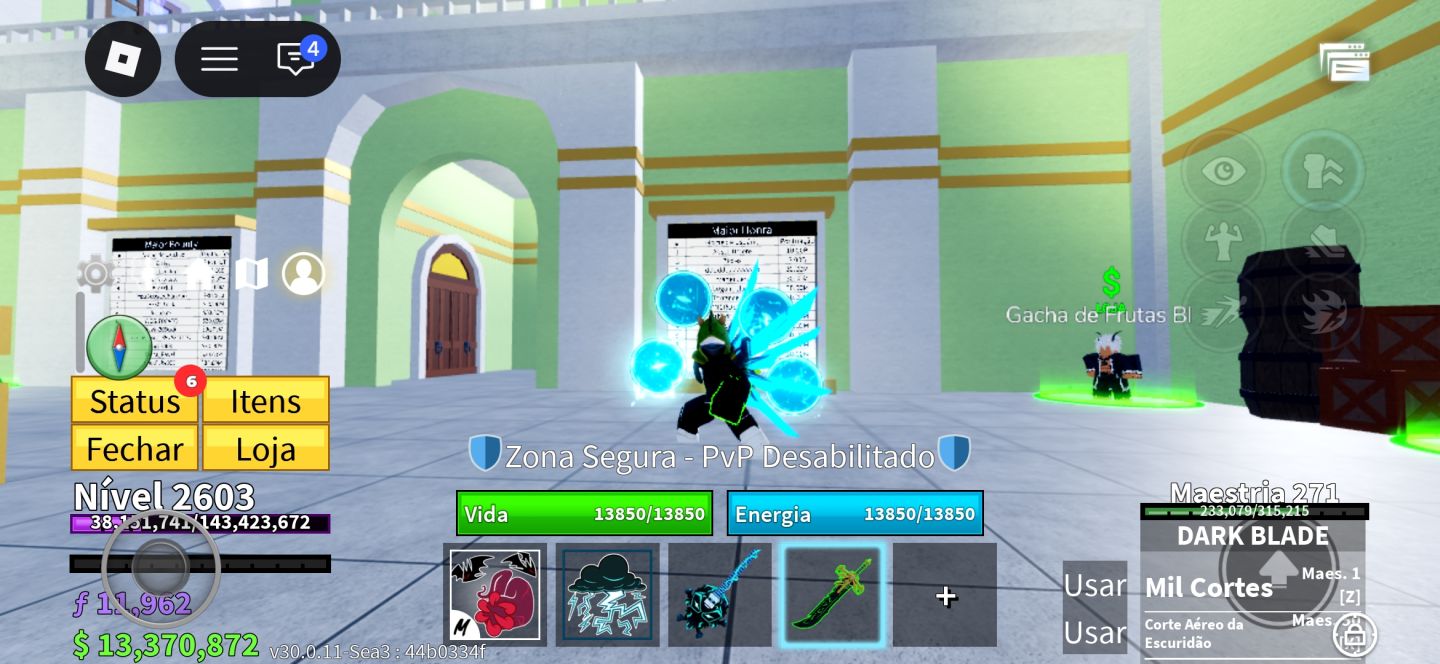 Conta de blox fruits muito rara e completa