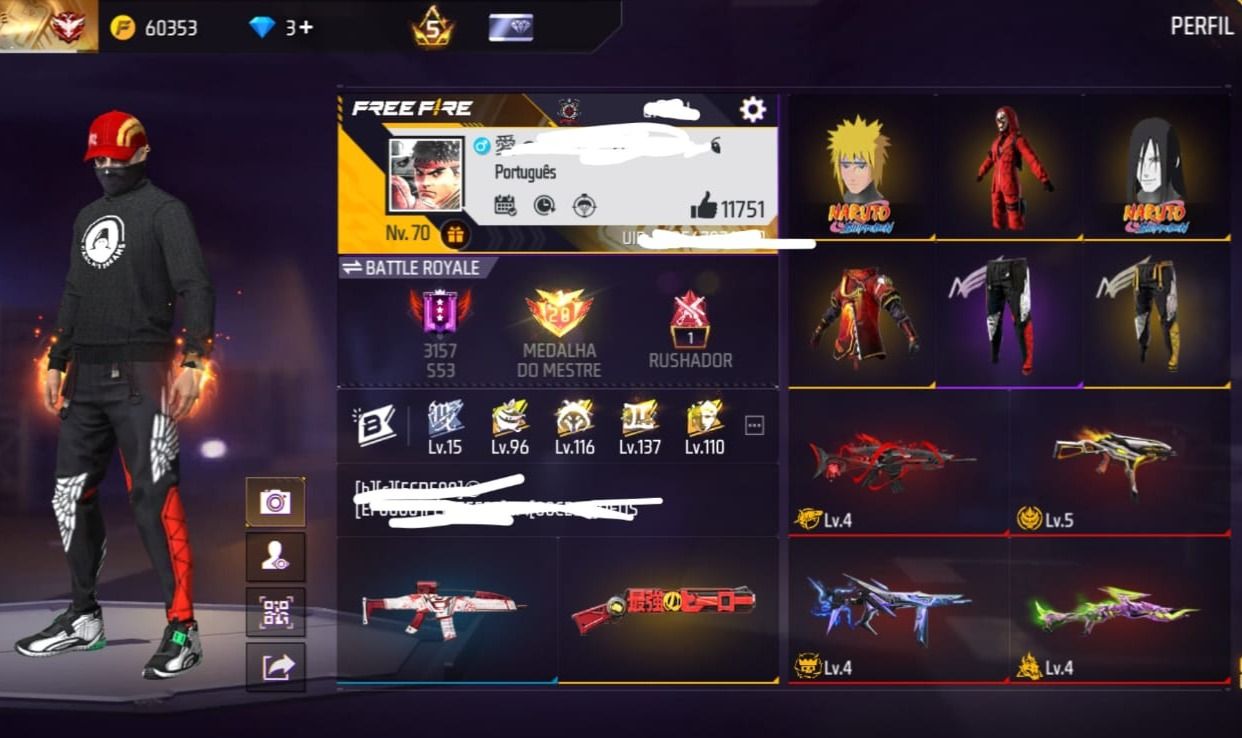 PROMOÇÃO MELHOR QUE BLACK FRIDAY! Conta de Free Fire com itens muito valiosos!!