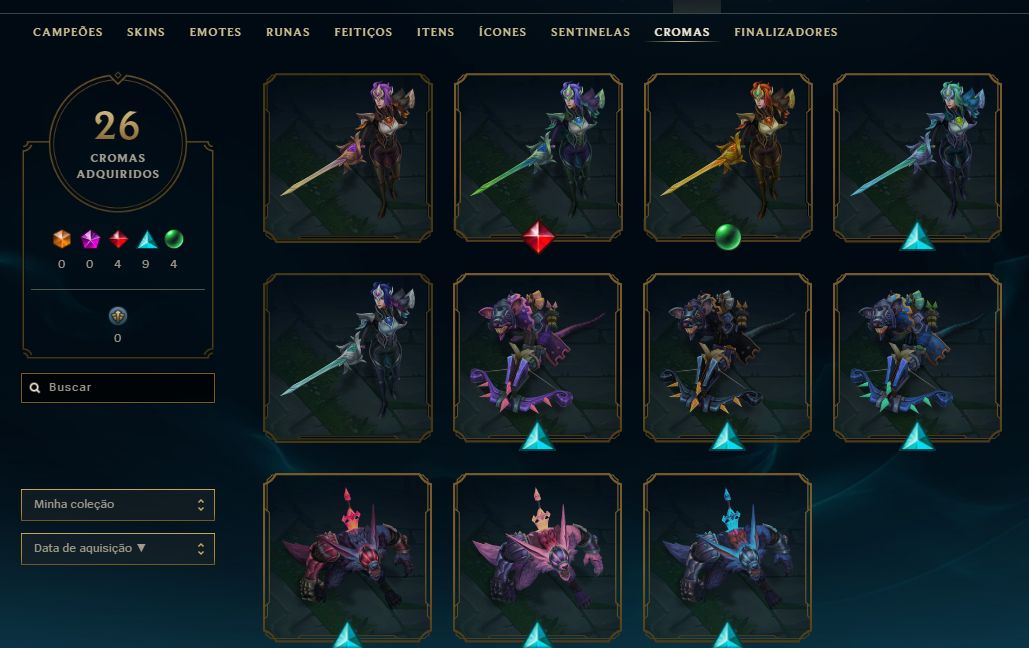 CONTA DIAMANTE 2 COM ALGUMAS SKINS E BONECOS