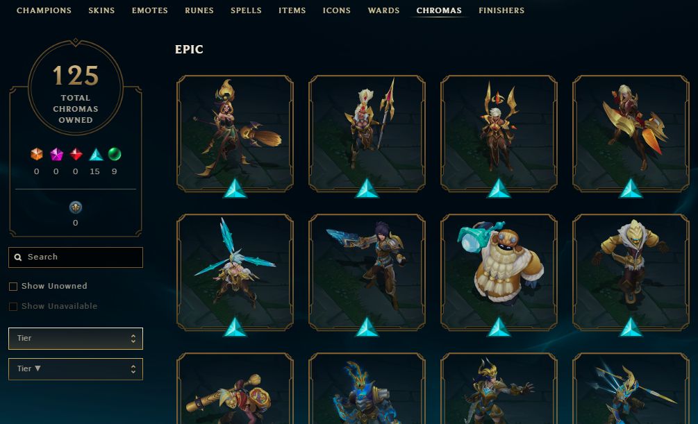 1100 SKINS, 125 CHROMAS - CONTA DE LEAGUE OF LEGENDS