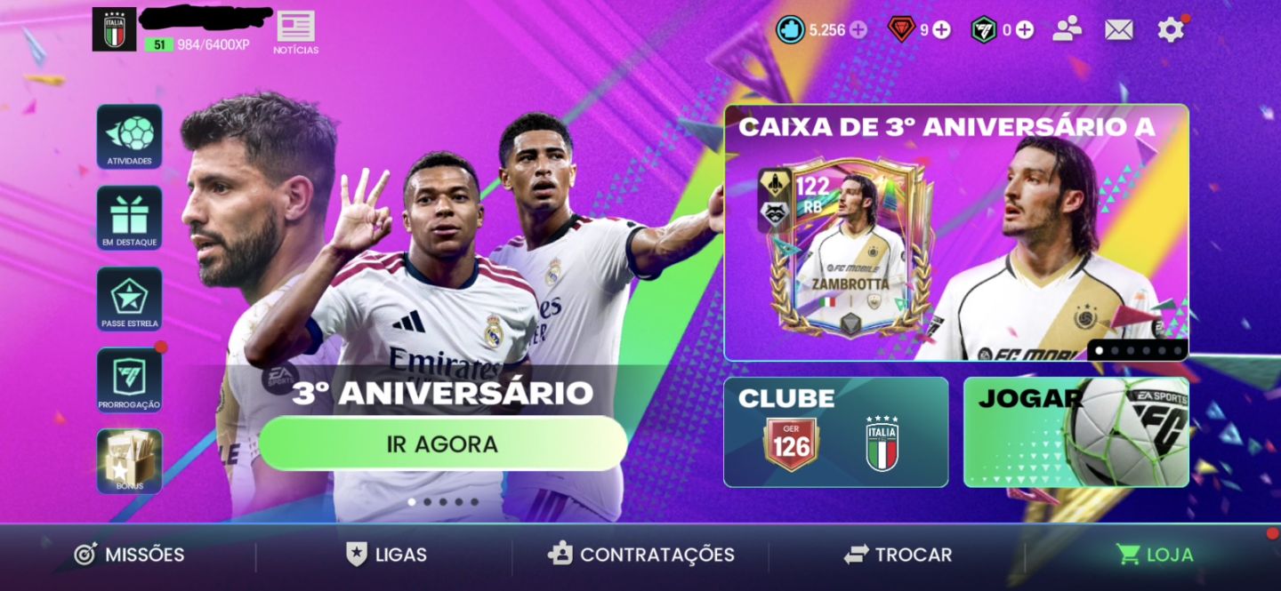 [PROMOÇÃO 5% OFF] FC MOBILE/ FIFA MOBILE GER 126 COM YAMAL GER 126 VIA EA